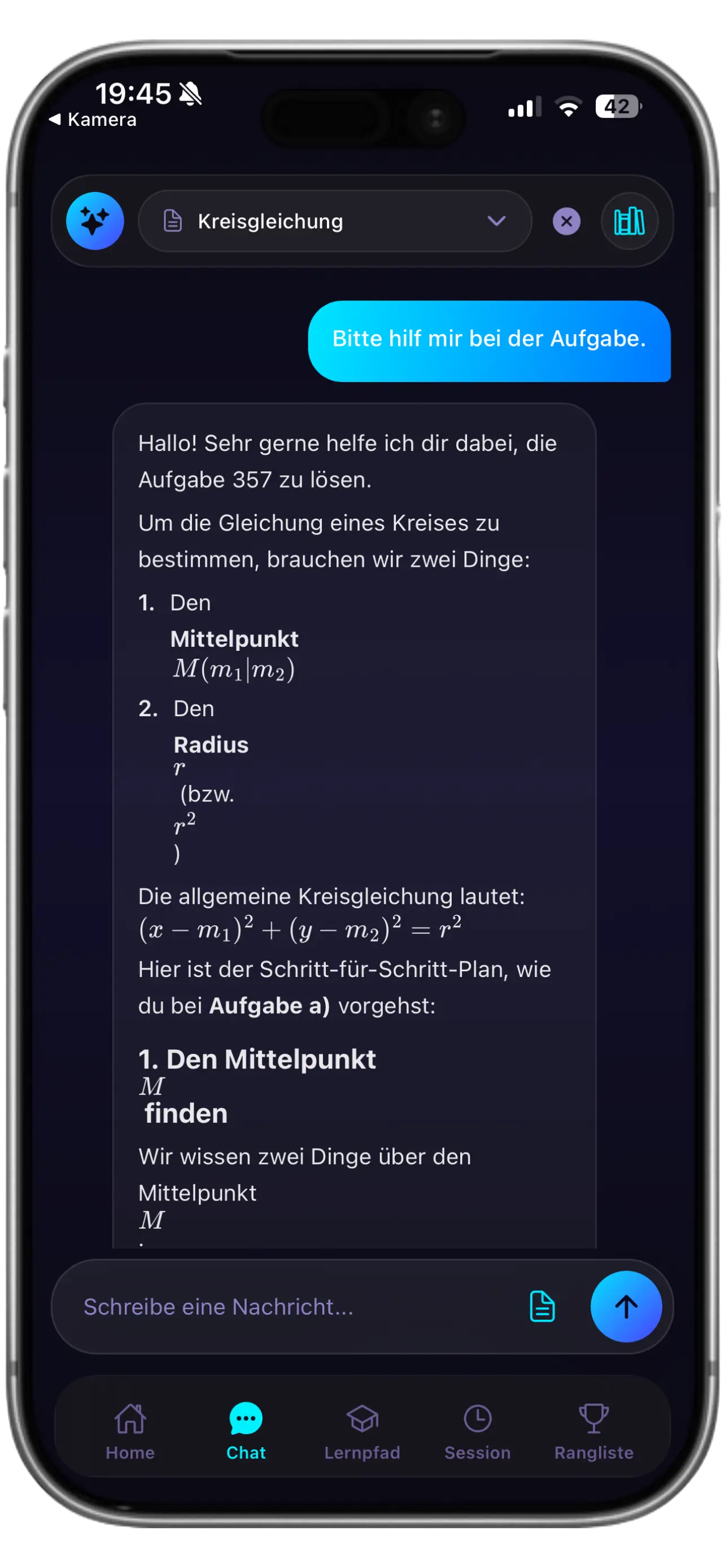 LEMO AI-Tutor Chat Vorschau